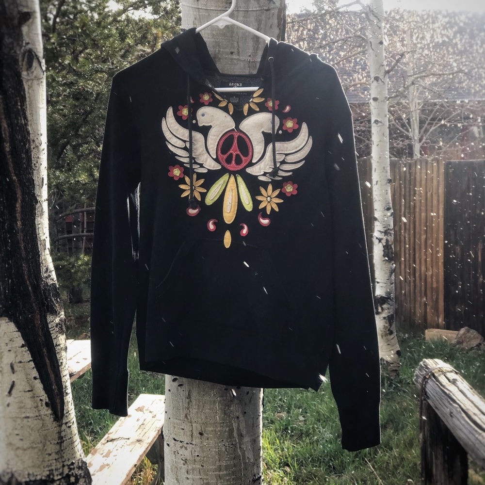 Lucky Brand Patchwork Hoodie M